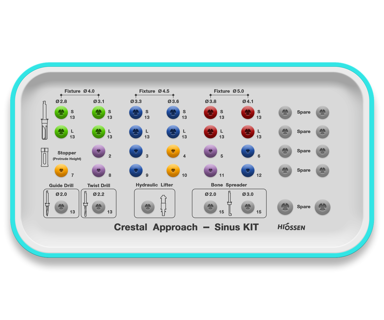 Kit CAS (Crestal Approach Sinus Kit) Cod.: HCRSNK